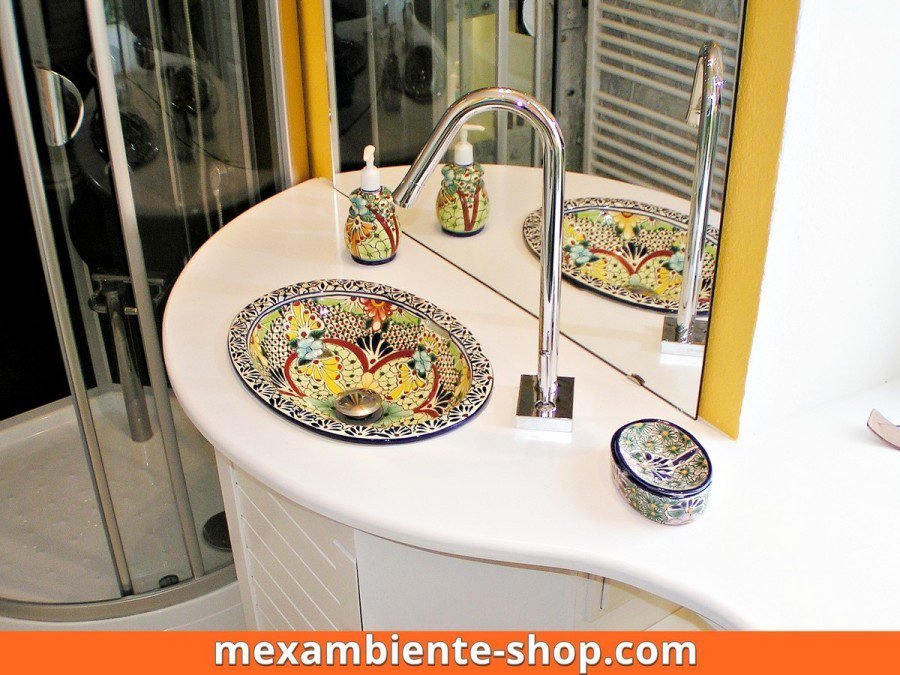 Mexiko Einbauwaschbecken Oval Klein Mexambiente